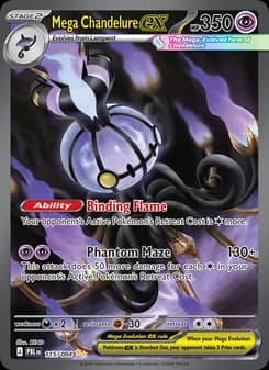 Mega Chandelure ex card in English