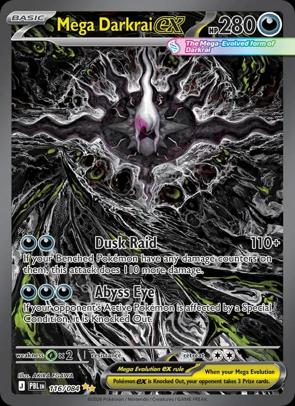 Mega Darkrai ex card in English