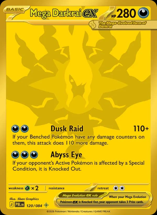 Mega Darkrai ex card in English