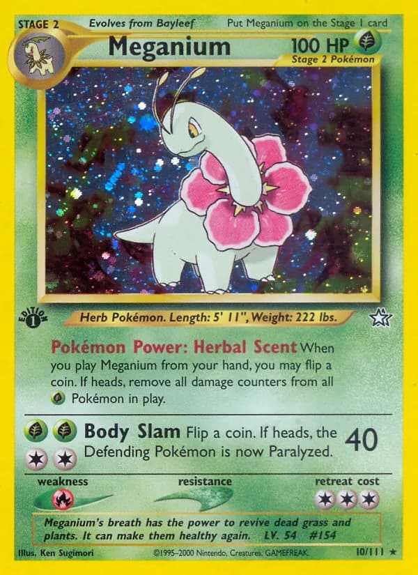 Meganium card in English
