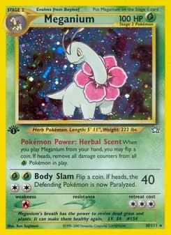 Meganium card in English