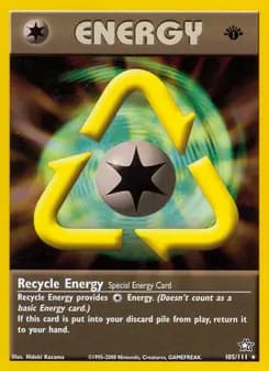 Recycle Energy card in English