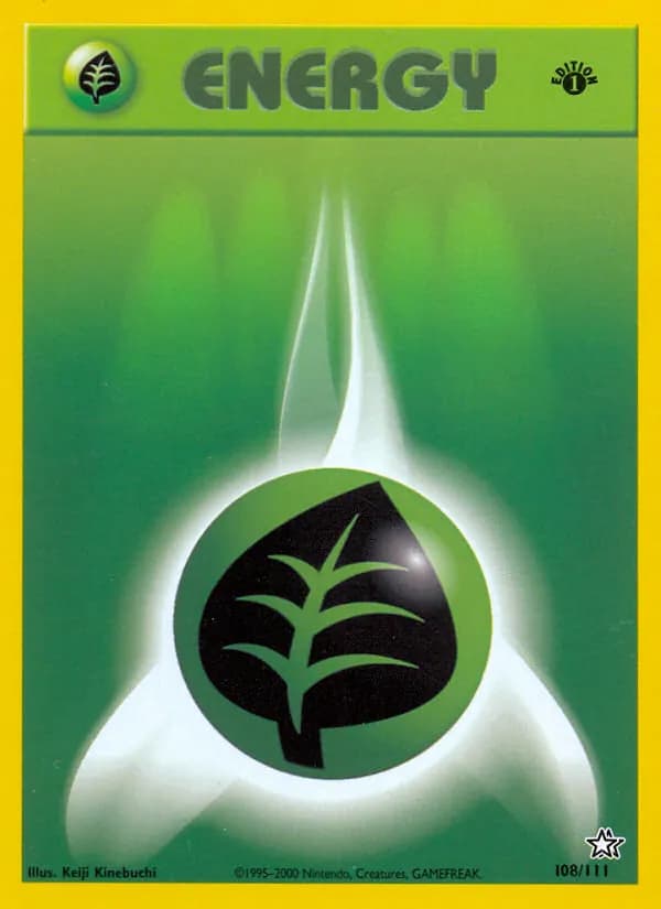 Grass Energy card in English
