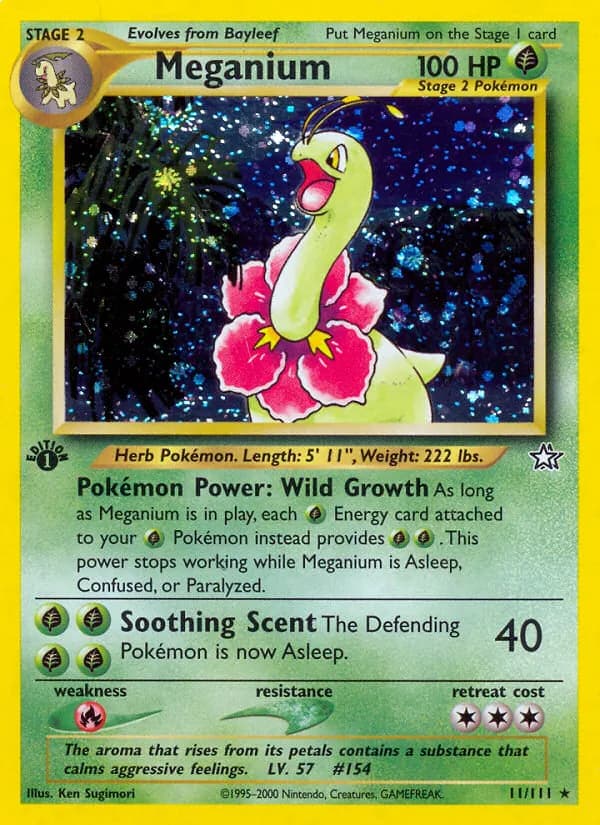 Meganium card in English