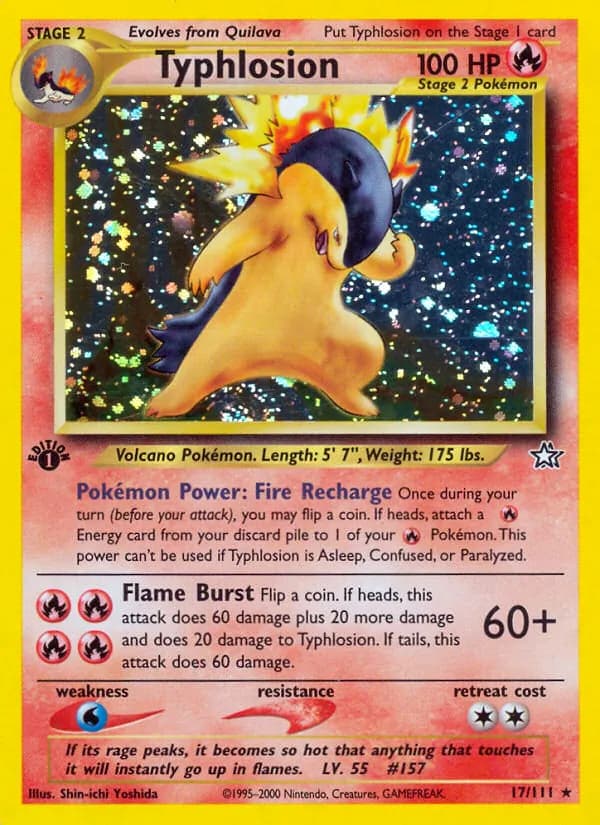 Typhlosion card in English