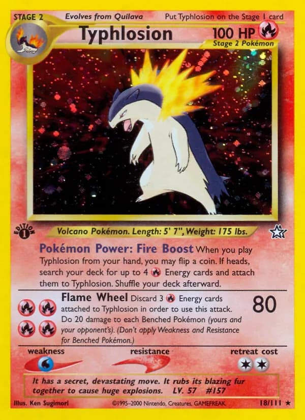 Typhlosion card in English