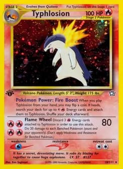 Typhlosion card in English