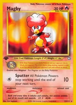 Magby card in English