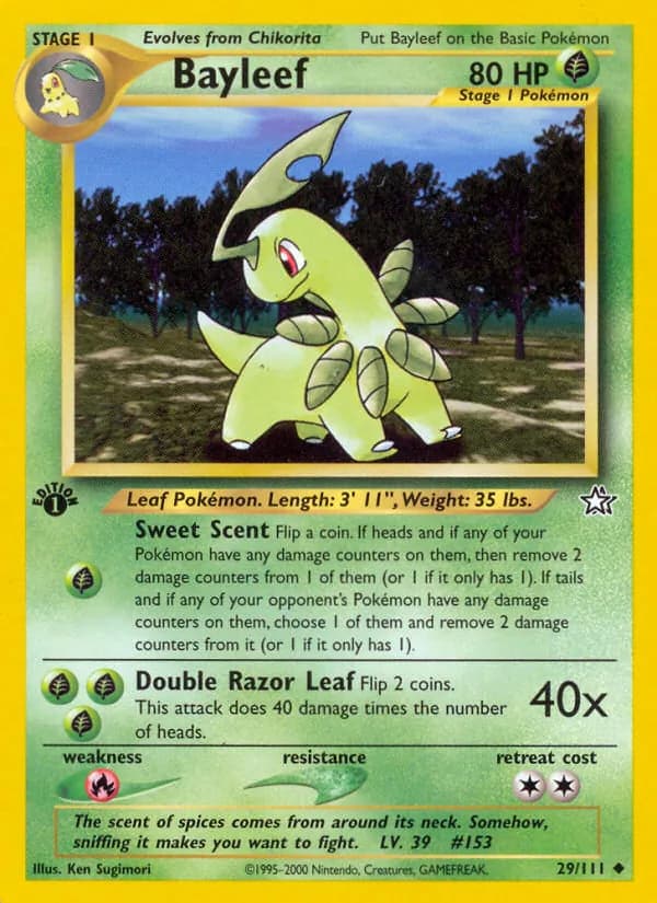 Bayleef card in English