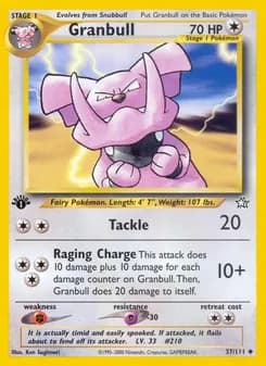 Granbull card in English