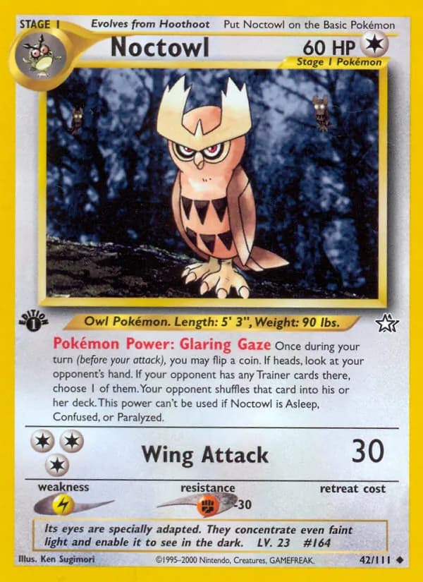 Noctowl card in English