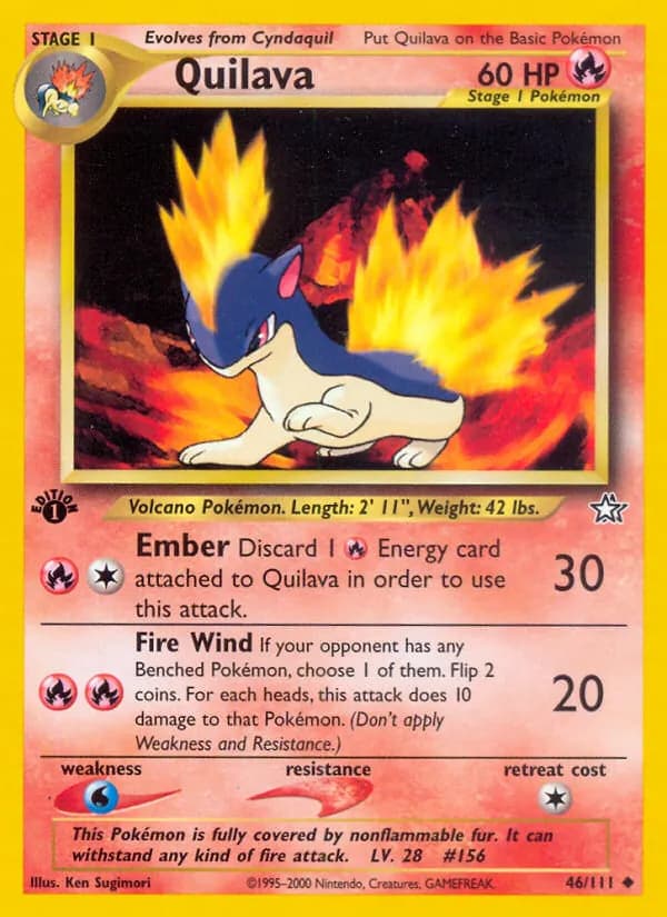 Quilava card in English