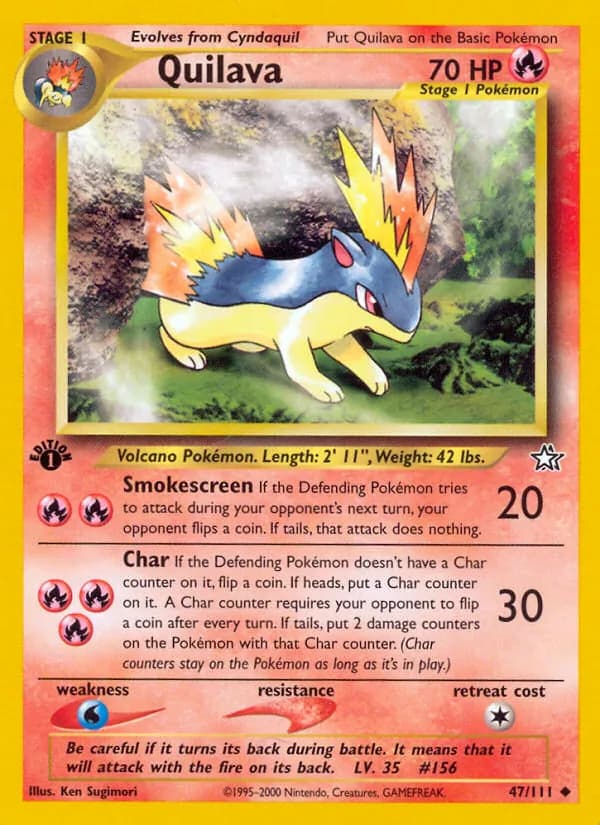 Quilava card in English