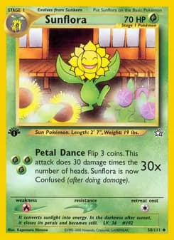 Sunflora card in English