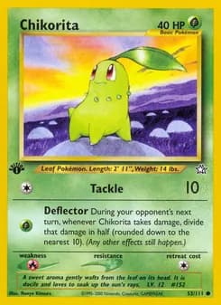 Chikorita card in English