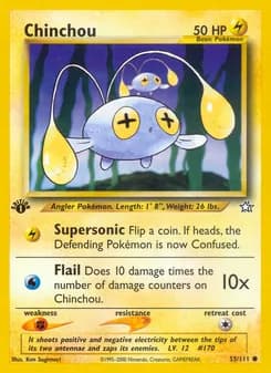 Chinchou card in English