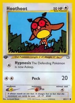 Hoothoot card in English
