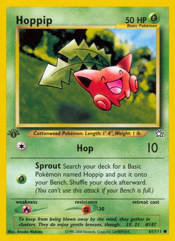 Hoppip card in English