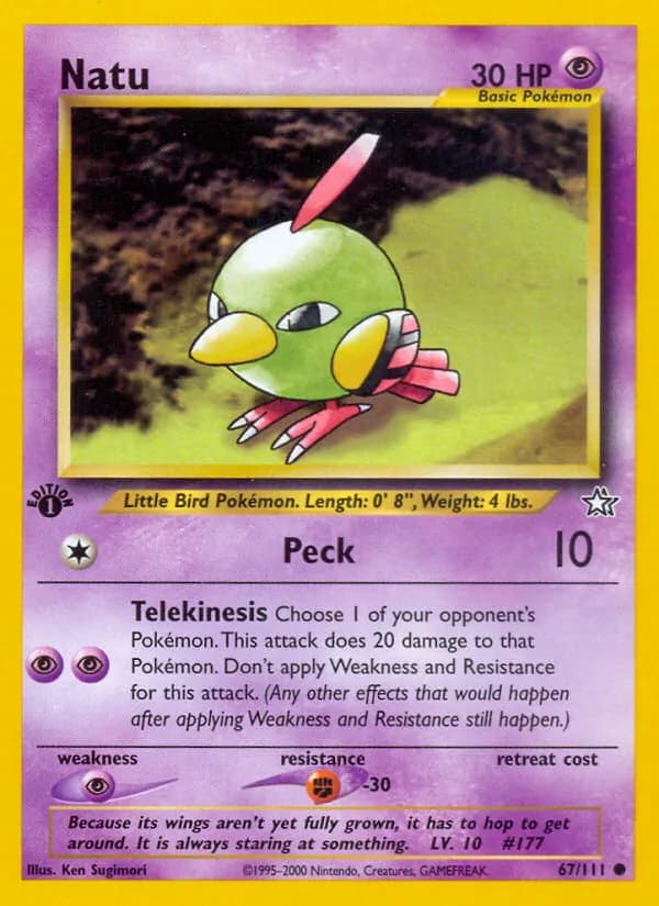 Natu card in English