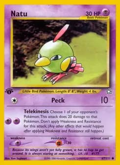 Natu card in English