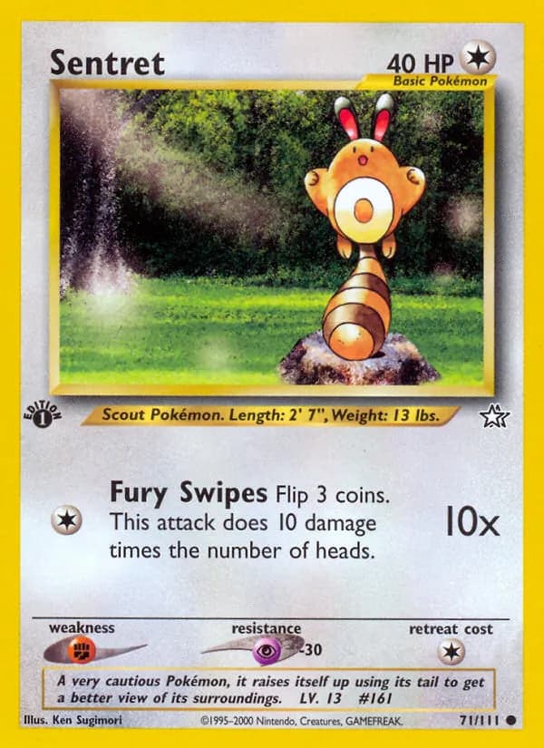 Sentret card in English