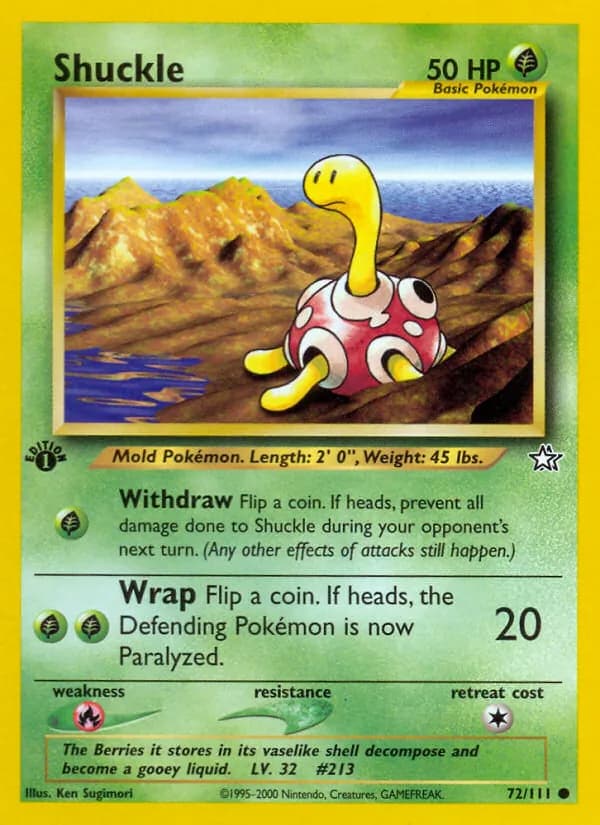 Shuckle card in English