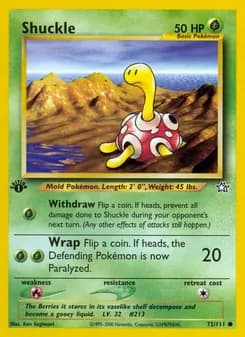 Shuckle card in English