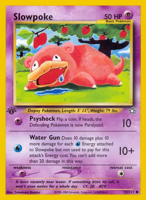Slowpoke card in English