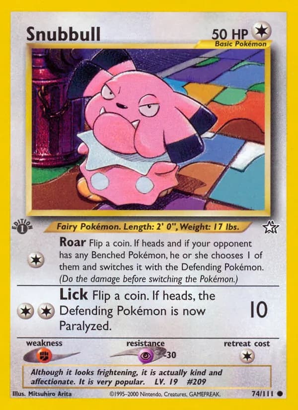 Snubbull card in English