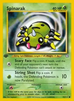 Spinarak card in English