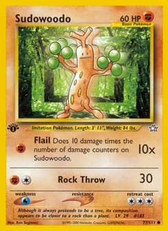 Sudowoodo card in English