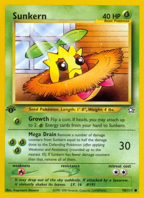 Sunkern card in English