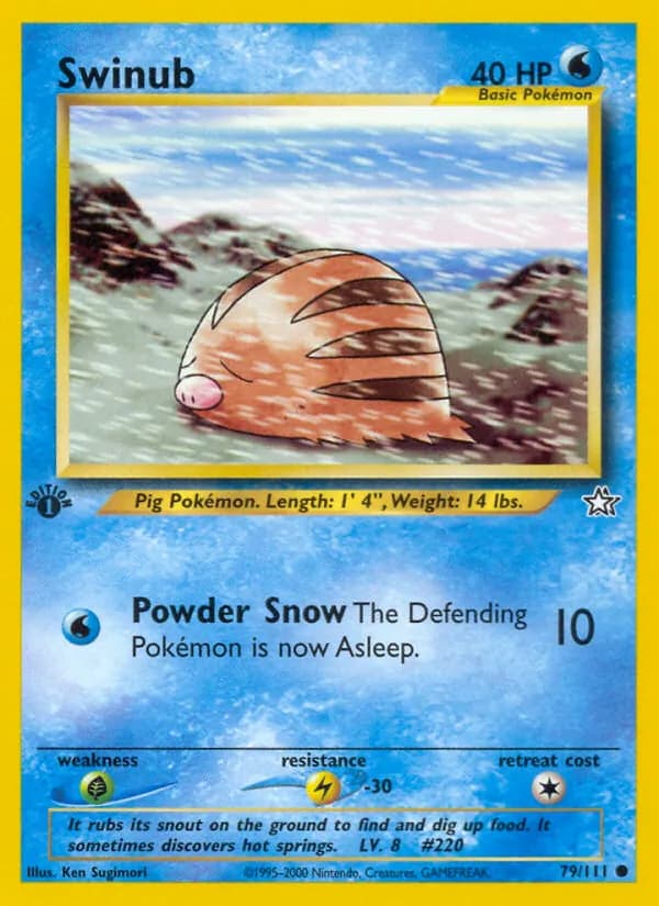 Swinub card in English