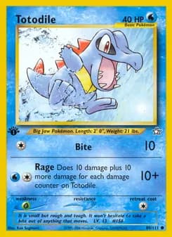 Totodile card in English