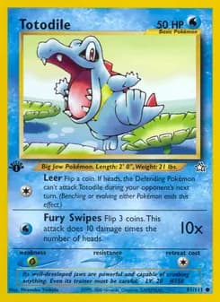 Totodile card in English