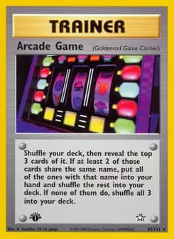 Arcade Game card in English