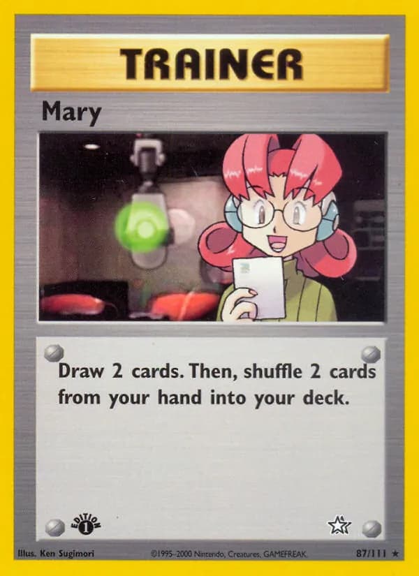 Mary card in English