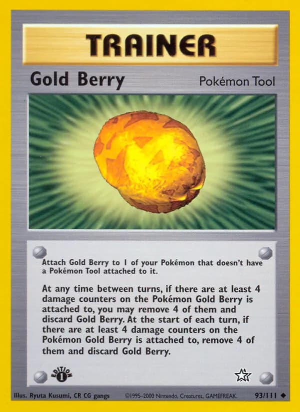 Gold Berry card in English