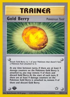 Gold Berry card in English