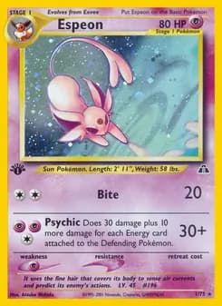 Espeon card in English