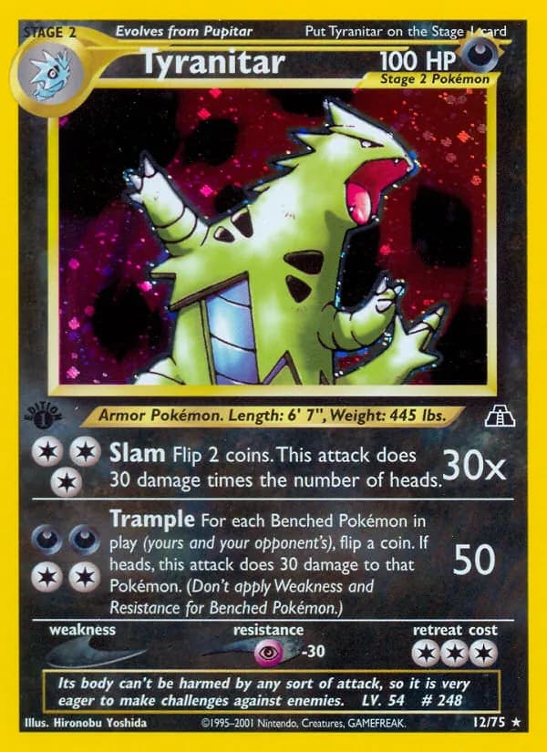 Tyranitar card in English