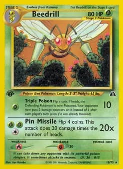 Beedrill card in English