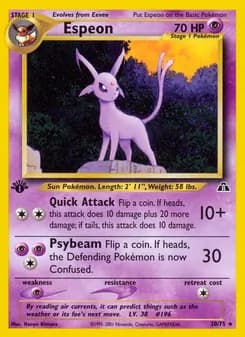 Espeon card in English