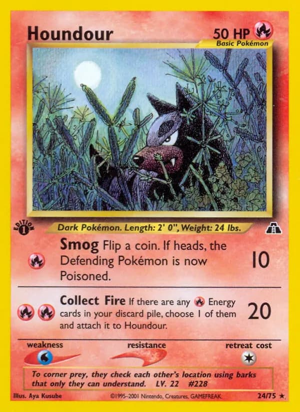 Houndour card in English
