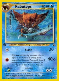 Kabutops card in English
