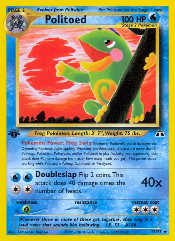 Politoed card in English