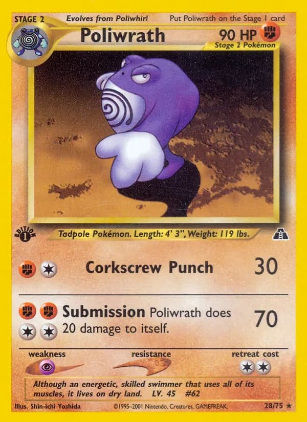 Poliwrath card in English
