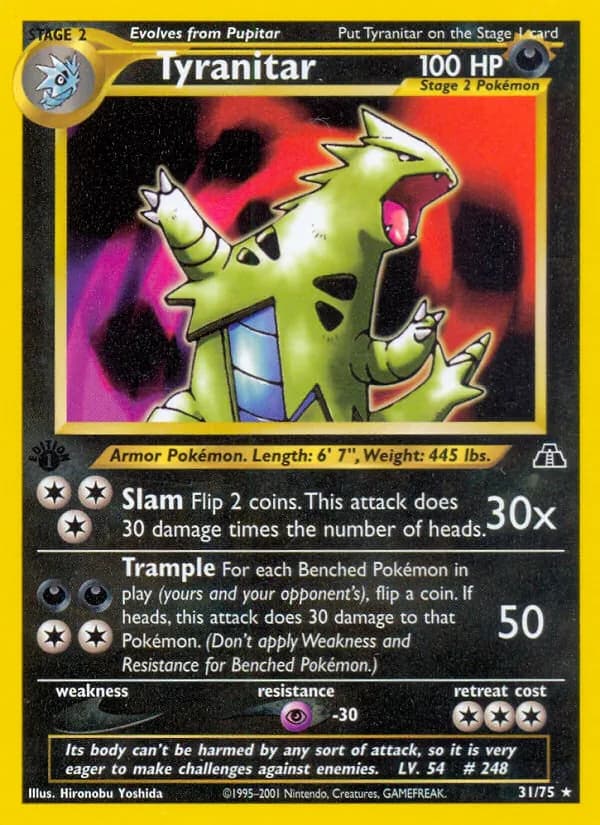 Tyranitar card in English