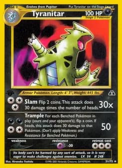 Tyranitar card in English
