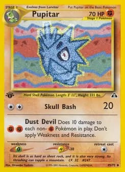 Pupitar card in English